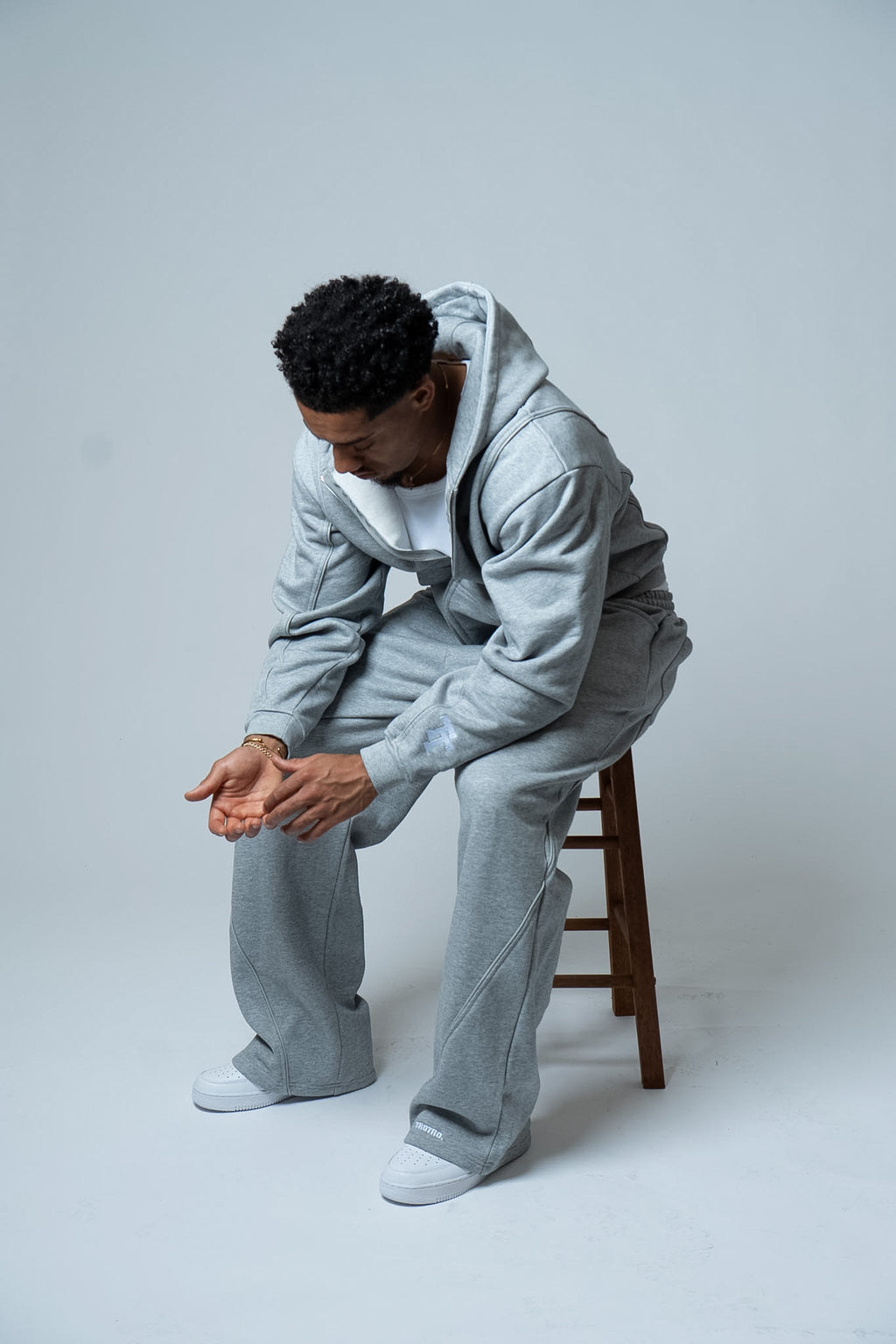 Boxy Zip Hoodie - Grey