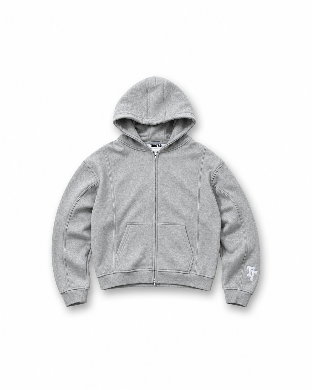 Boxy Zip Hoodie - Grey