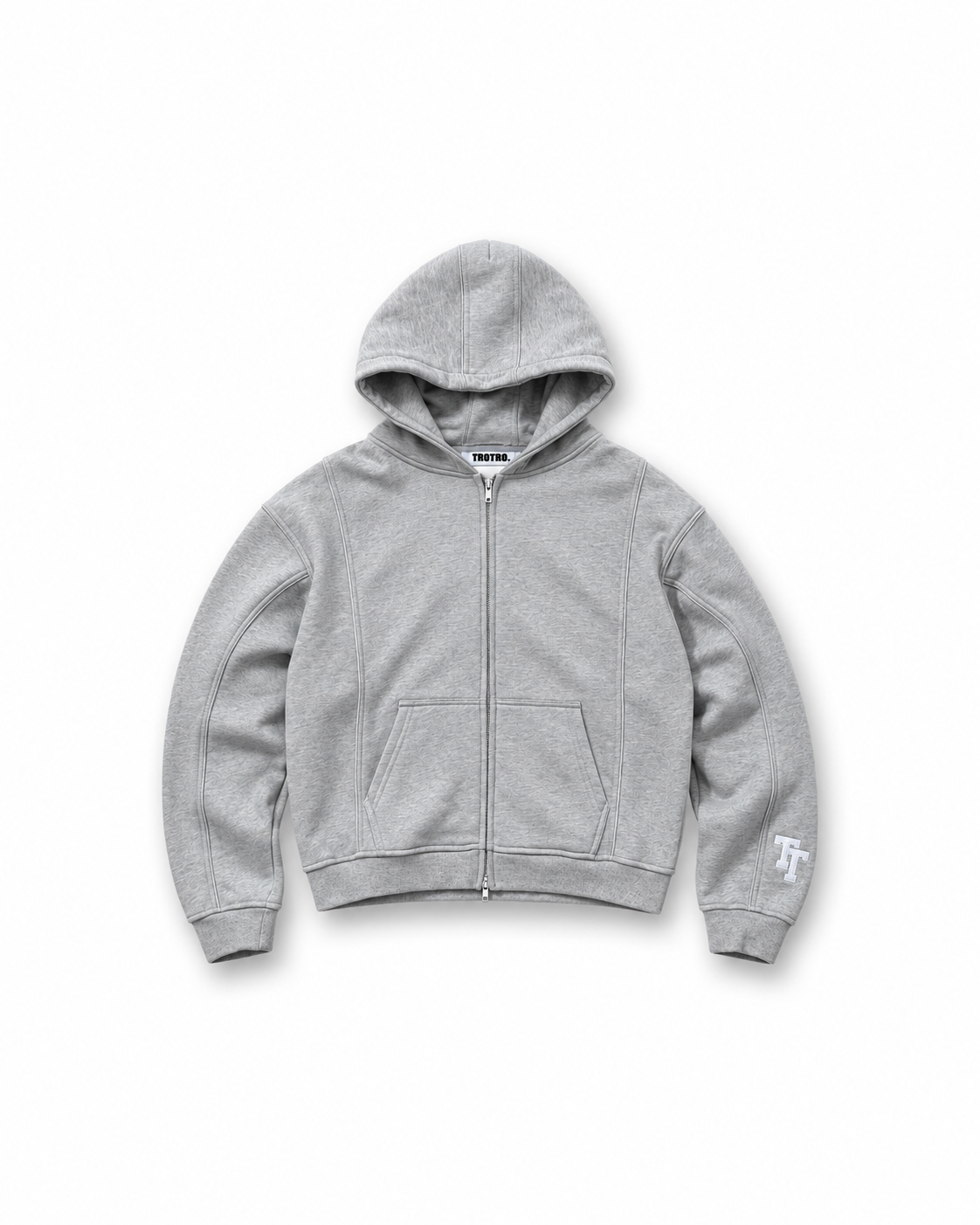 Boxy Zip Hoodie - Grey