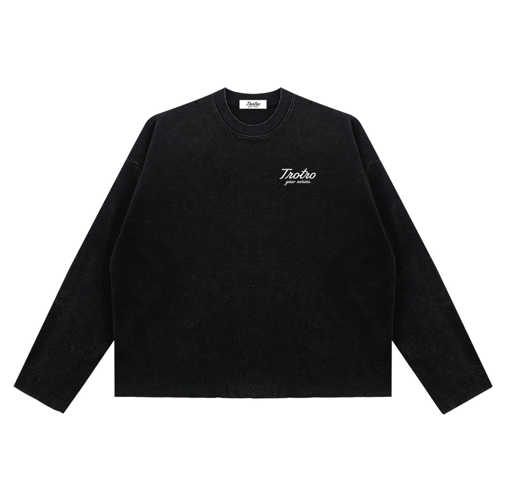 Waffle Longsleeve - Washed Black