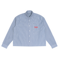 Boxy Pinstripe Shirt – Blue / Red